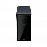 Gabinete Gamer Aerocool Quartz Revo ARGB, Com 3 Fans, Mid Tower, Vidro Temperado, Black, S-Fonte