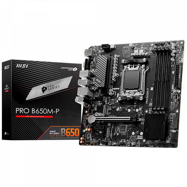 Placa Mãe MSI PRO B650M-P, Chipset B650, AMD AM5, M-ATX, DDR5