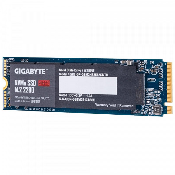 SSD Gigabyte, 512GB, M.2, PCIe, NVMe, Leituras: 1700Mb/s e Gravações: 1550Mb/s - GP-GSM2NE3512GNTD