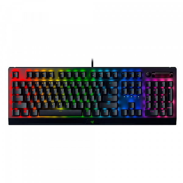 Teclado Mecânico Gamer Razer Blackwidow V3, RGB, Switch Green, Padrão US, Modo Game, Preto - RZ03-03540200-R3U1