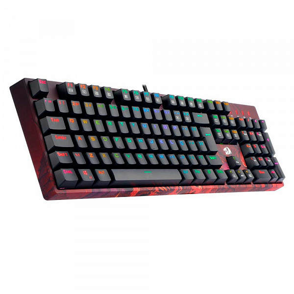 Teclado Gamer Óptico Redragon Infernal Dragon Viserion, RGB, Switch Blue, ID582
