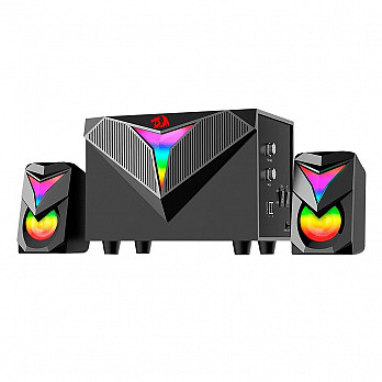 Caixa de Som Gamer e Subwoofer Redragon Toccata, 11W RMS, RGB, USB, preto - GS700