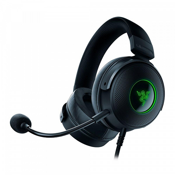 Headset Gamer Razer Kraken V3, Chroma, USB, Som Surround 7.1, Drivers 50mm, Preto - RZ04-03770200-R3U1
