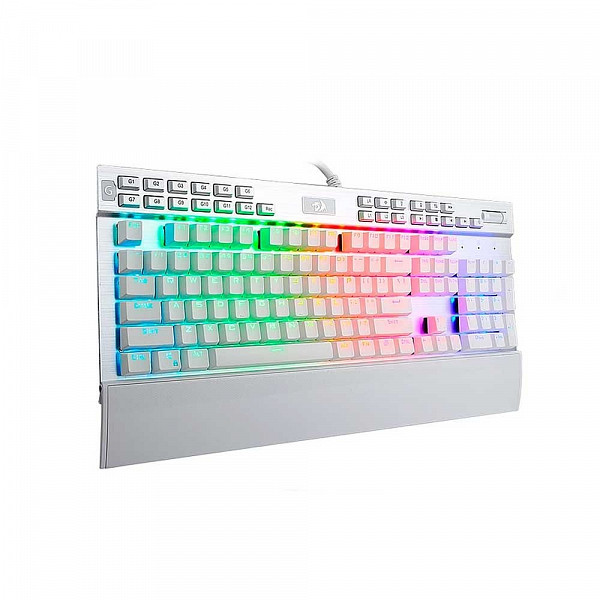 Teclado Mecânico ReDragon Yama RGB Switches Otemu Purple Branco, K550W