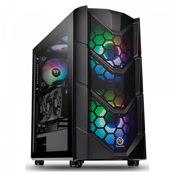 Gabinete Gamer Thermaltake Commander C36 TG ARGB, Mid Tower, Com 3 Fans, Vidro Temperado, Black, S-Fonte, CA-1N7-00M1WN-00