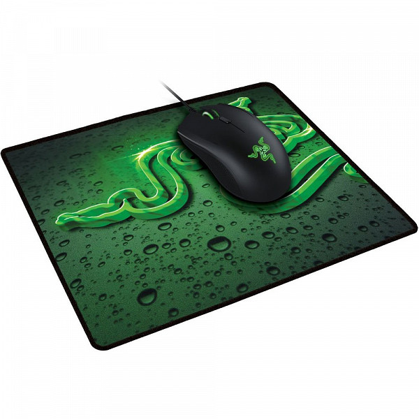 Combo Gamer Mouse Razer Abyssus e Mousepad Goliathus Small Speed Terra