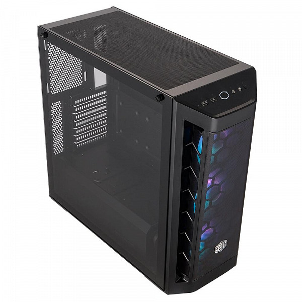 Gabinete Gamer Cooler Master MasterBox MB511, Mid Tower, 3x Fans ARGB Frontais, Lateral em Vidro Temperado, Preto - MCB-B511D-KGNN-RGA