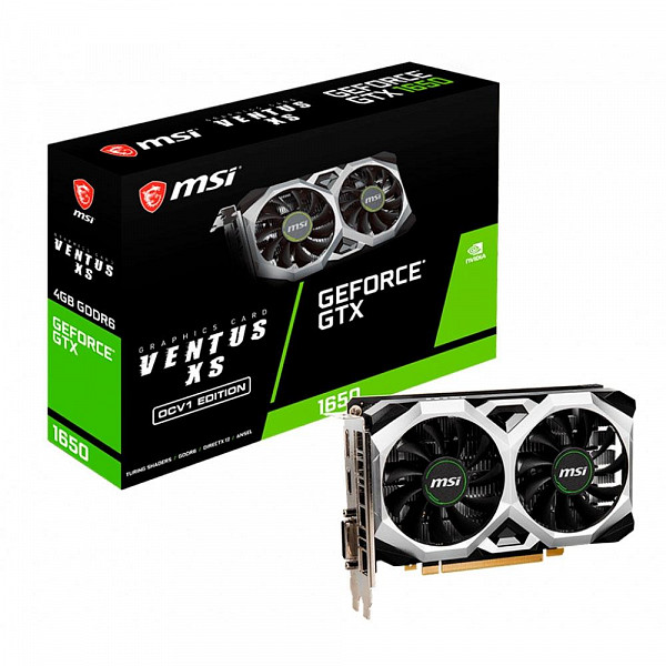 Placa de Vídeo MSI NVIDIA GeForce GTX 1650 D6 VENTUS XS OCV1, 4GB, GDDR6