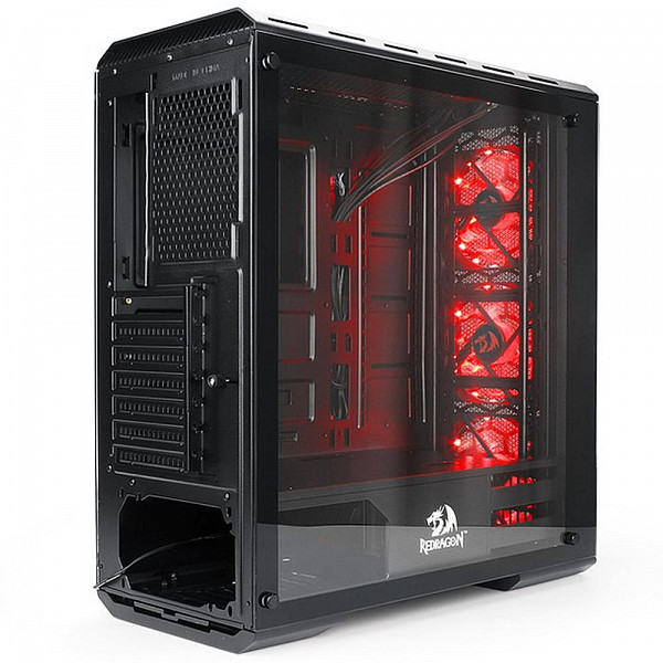 Gabinete Gamer Redragon Grimlock, Mid Tower, RGB, Laterais em Vidro - GC602
