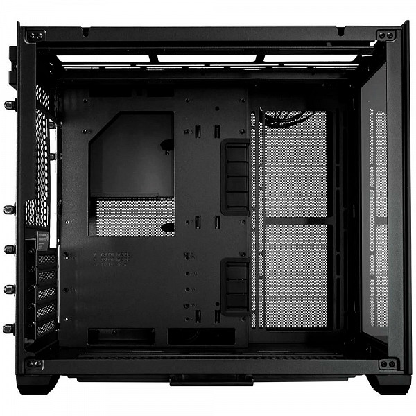 Gabinete Gamer Lian Li O11 Dynamic Mini Redragon Edition, Mid Tower, Vidro Temperado, ATX, Black, Sem Fonte, Sem Fan, O11DMINI-RD-X