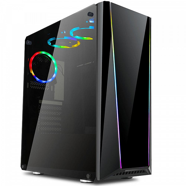Gabinete Gamer Redragon Tailgate, Mid Tower, RGB, Lateral e Frontal em Vidro - GC-702