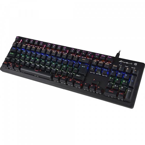 Teclado Mecânico Gamer Fortrek K5, RGB, Switch Outemu Blue, ABNT2