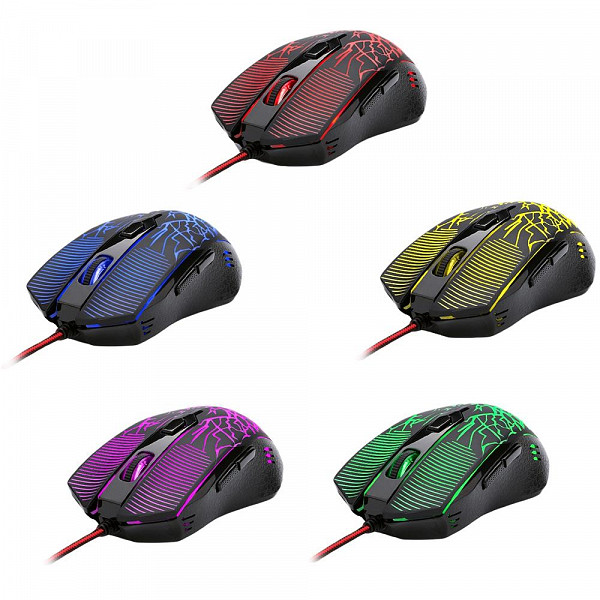 Mouse Gamer Redragon Inquisitor Basic, LED Backlight 4 Cores, 3200 DPI - M608