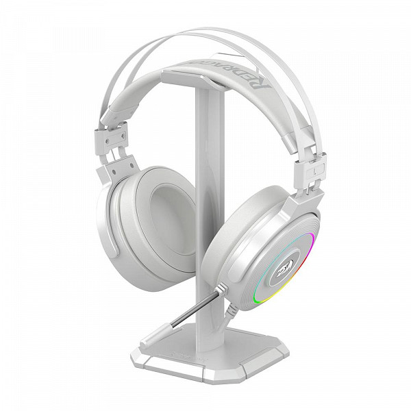 Headset Gamer Redragon Lamia 2, RGB, 7.1 Som Surrond, Drivers 40mm, Branco - H320W-RGB + Suporte