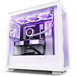 Gabinete NZXT H7 Elite, Mid Tower, ATX, Lateral e Frontal em Vidro Temperado, 3x Fan RGB, Branco - CM-H71EW-01
