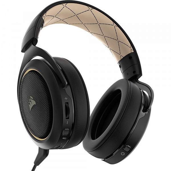 Headset Gamer Corsair HS70 Wireless Carbono, 7.1 Surround, Gold - CA-9011178-NA