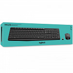 Teclado e Mouse Logitech MK235 Sem Fio Resistente à Água Preto ABNT2