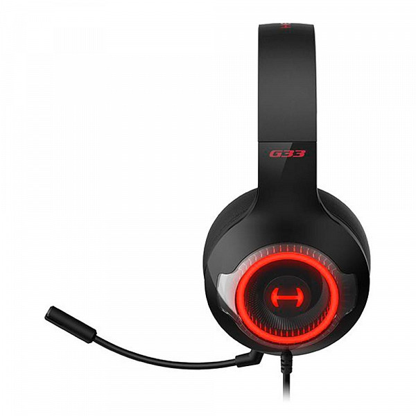 Headset Gamer Edifier Hecate G33, RGB, Som Surround 7.1, Drivers 40mm, USB, Preto e Vermelho - G33