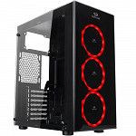 Gabinete Gamer Redragon Thundercracker, Mid Tower, Com 3 Fans RGB, Vidro Temperado, Black, S-Fonte, GC-605