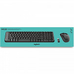 Teclado e Mouse Logitech MK220 Sem Fio Compacto Preto ABNT2