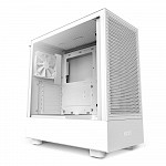 Gabinete NZXT H5 Flow Compact, Mid Tower, RGB, ATX, Lateral e Frontal em Vidro Temperado, 2x Cooler Fan, Branco - CC-H51FW-01