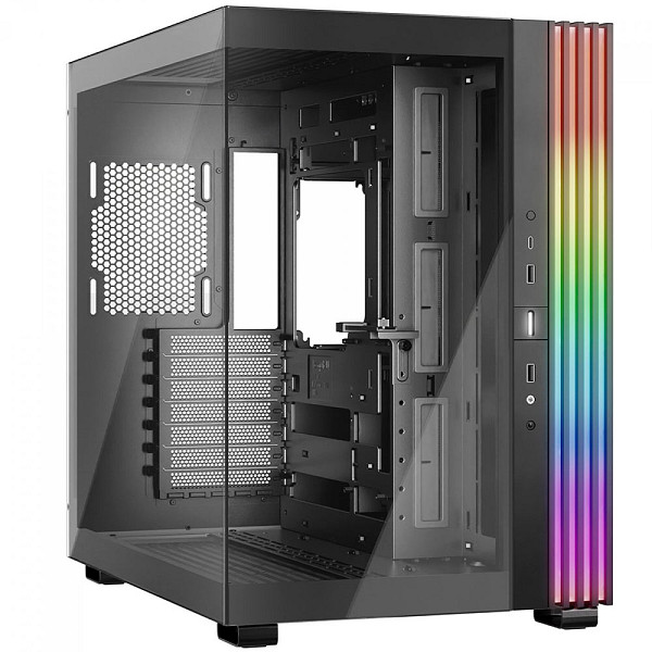 Gabinete Gamer Be Quiet Light Base 600 DX, ARGB, Mid Tower, ATX, Vidro Temperado, Sem Fans, Preto, BGW65