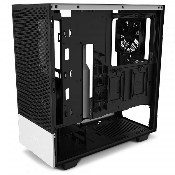 Gabinete Gamer NZXT H510 Flow, MId Tower, RGB, com FAN, Lateral em Vidro Temperado, Branco - CA-H52FW-01