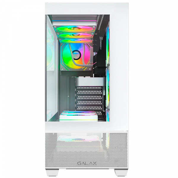 Gabinete Gamer Galax Saturno Cubo Branco Vidro Temperado Mid Tower - GLX-SATURNO-2064