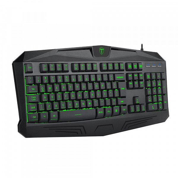 Teclado Gamer T-Dagger Minesweeping, LED, ABNT2, Preto - T-TGK103 (PT)