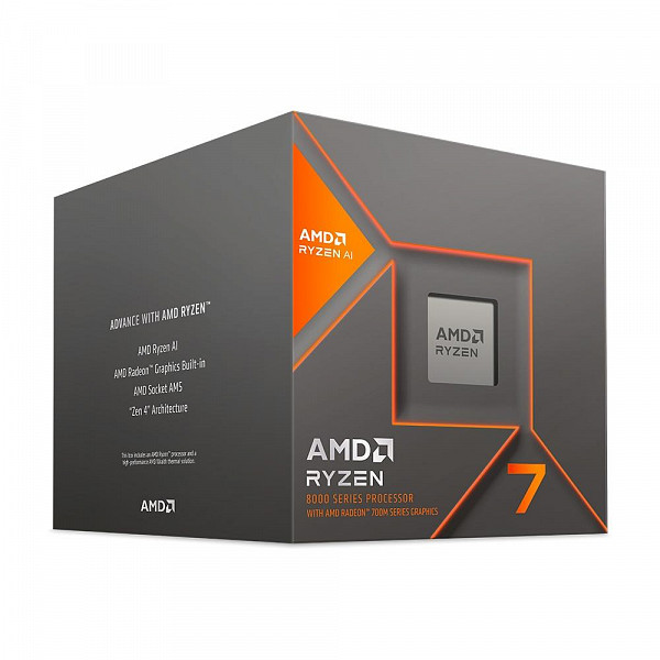 Processador AMD Ryzen 7 8700G, 3.5 GHz (5.0GHz Max Turbo), Cachê 8MB, Octa-Core, 16 Threads, AM5, Vídeo Integrado - 100-100001236BOX
