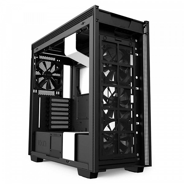 Gabinete Gamer NZXT H710, Mid Tower, Com 4 Fans, Vidro Temperado, White, S-Fonte, CA-H710B-W1