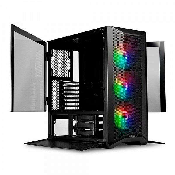 Gabinete Gamer Lian Li Lancool II Mesh C, RGB, Lateral de Vidro, Preto, LANCOOL II Mesh C RGB-X