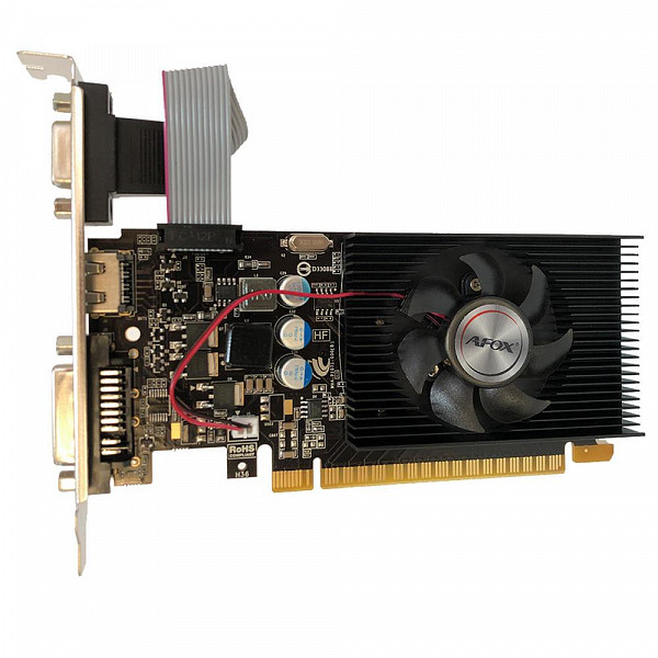 Placa de Vídeo Afox NVIDIA GeForce GT220, 1024 MB DDR3, 128 Bits, Low Profile, HDMI, DVI, VGA - AF220-1024D3L2