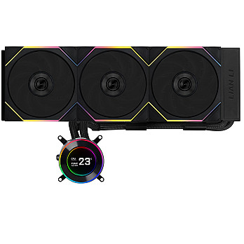 Water Cooler Lian Li Hydroshift LCD, 360mm, ARGB, Com Display, Intel/AMD, Preto, GHS2LCD36TB