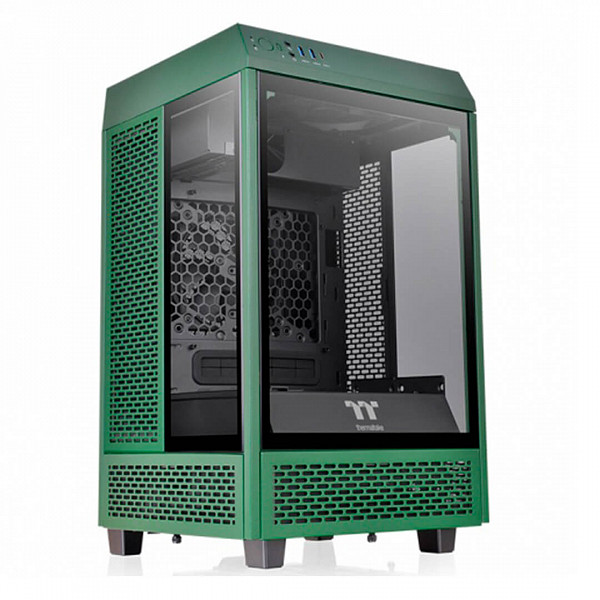 Gabinete Thermaltake The Tower 100  Mini Verde com Janela Lateral em Vidro Temperado 120MM CA1R300SCWN00
