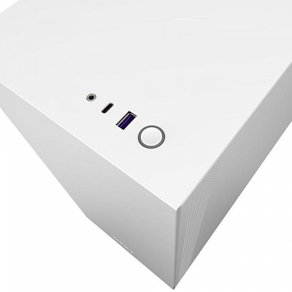 Gabinete Gamer NZXT H510, Mid Tower, com FAN, Lateral em Vidro, Branco - CA-H510B-W1
