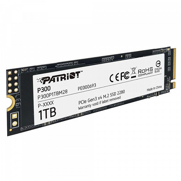 SSD Patriot 1TB, M.2 Nvme Pcie 2100mb/s Leit - 1650mb/s Grav - P300p1tbm28