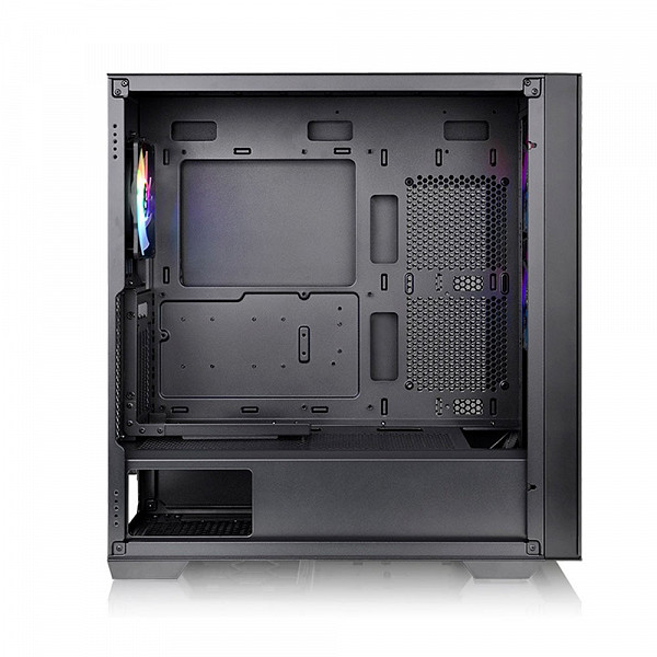 Gabinete Gamer Thermaltake Divider 370 TG ARGB, Mid Tower, Vidro Temperado, Sem Fonte, 3 fans ARGB de 120 mm, Preto,  CA-1S4-00M1WN-00