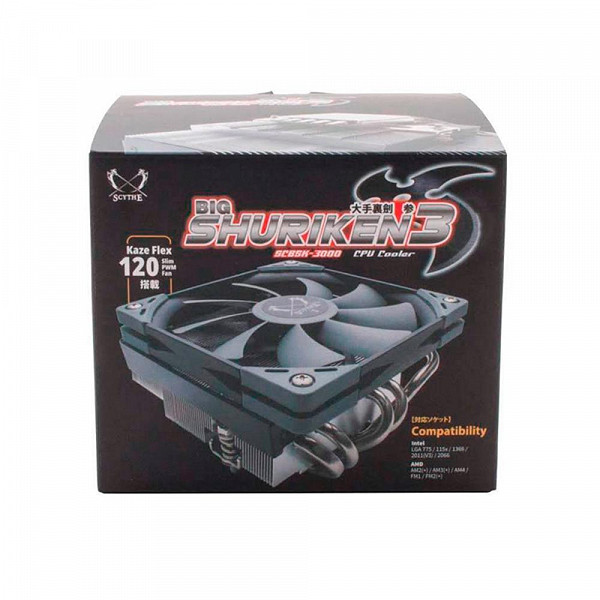 Air Cooler para Processador Scythe Shuriken 3, RGB, 120mm - SCBSK-3000R