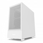 Gabinete NZXT H5 Flow Compact, Mid Tower, RGB, ATX, Lateral e Frontal em Vidro Temperado, 2x Cooler Fan, Branco - CC-H51FW-01
