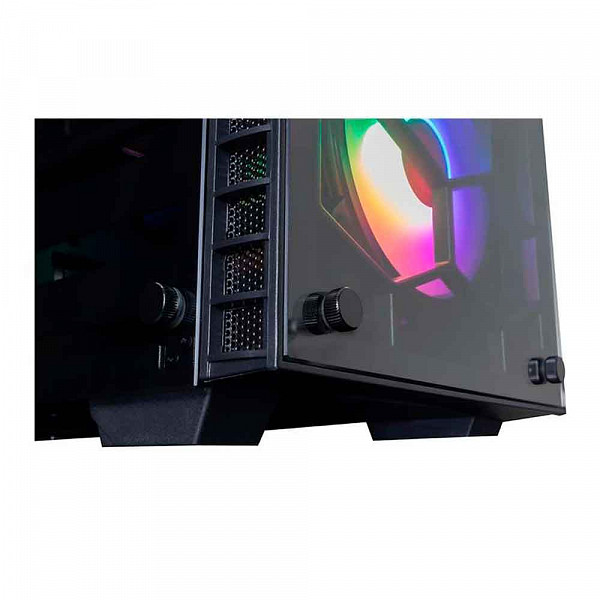 Gabinete Gamer Redragon Diamond Storm Pro, Mid Tower, Com 3 Fans RGB, Vidro Temperado, Black, S-Fonte GC-903