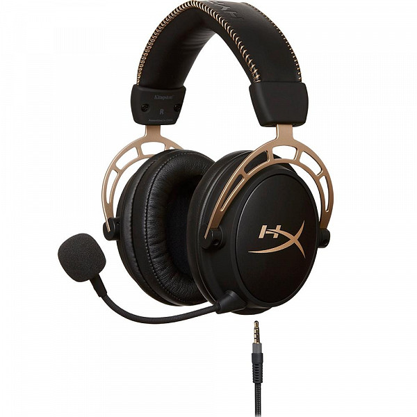 Headset Gamer HyperX Cloud Alpha Gold, Drivers 50mm, Preto e Dourado - HX-HSCA-GD/NAP