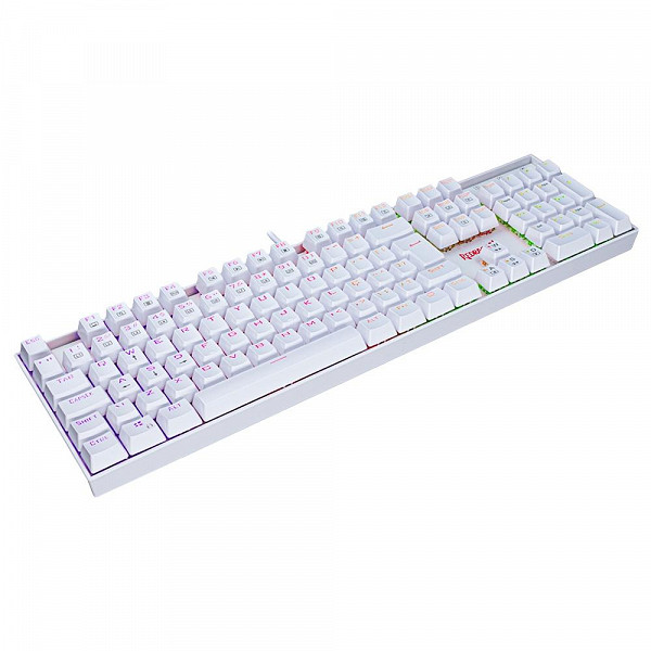 Teclado Mecânico Gamer Redragon Mitra, RGB, Switch Outemu Red, ABNT2, Branco - K551W-RGB (PT-RED)