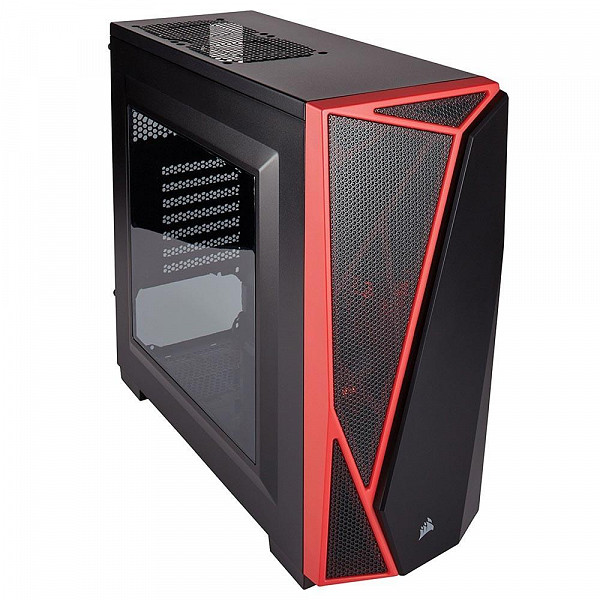 Gabinete Corsair Carbide Series SPEC-04 Mid Tower CC-9011107-WW Preto e Vermelho