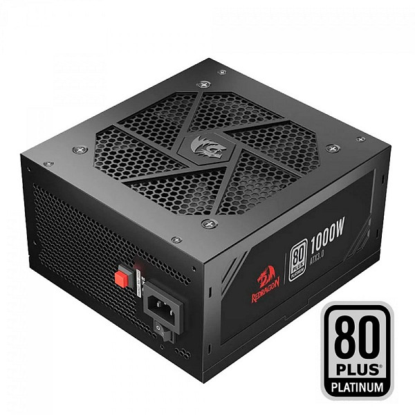 Fonte Redragon RGPS, 1000W, ATX 3.0, 80 Plus Platinum, Com Conector PCIe 5.0, Full Modular, PFC Ativo, GC-PS017