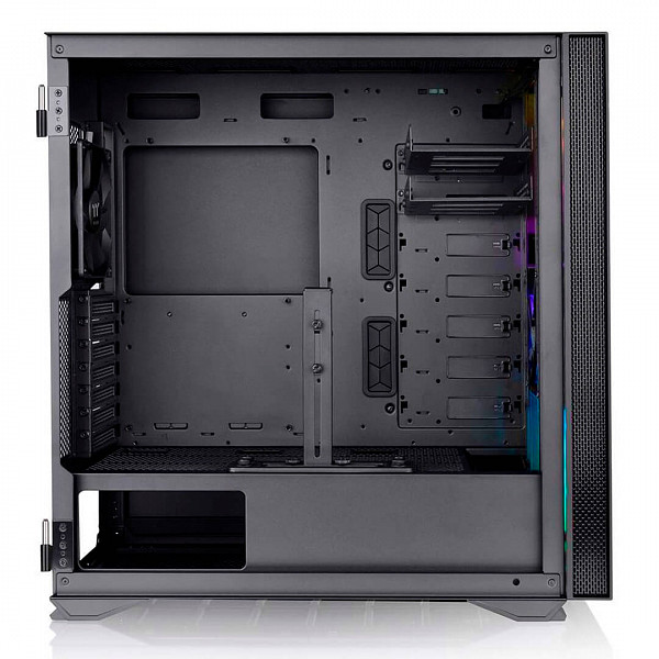 Gabinete Gamer Thermaltake H700 TG, Mid Tower, RGB, Vidro Temperado, E-ATX, Black, Sem Fonte, Com 2 Fans, CA-1Y1-00M1WN-00