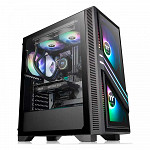 Gabinete Gamer Thermaltake Versa T35 TG RGB, Mid Tower, Vidro Temperado, Black, ATX, Sem Fonte, Com 1 Fan, CA-1R7-00M1WN-00