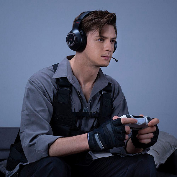 Headset Gamer Sem Fio Edifier G4S Hecate, LED Vermelho, Drivers 40mm, Bluetooth, USB, Microfone Removível, Preto - G4S