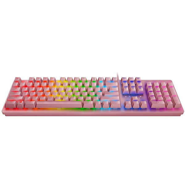 Teclado Óptico-Mecânico Gamer Razer Huntsman, Chroma, Razer Switch Purple, US, Quartz Pink - RZ03-02521800-R3M1
