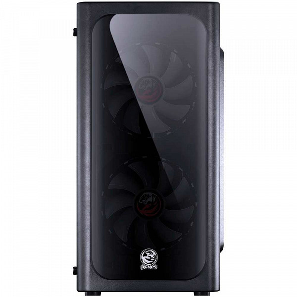 Gabinete Gamer PCYes Venus sem Fonte, Mid Tower, USB 3.0, 2 Fans LED Azul, Preto com Lateral em Acrílico - VENPTAZ2FCA
